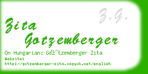 zita gotzemberger business card